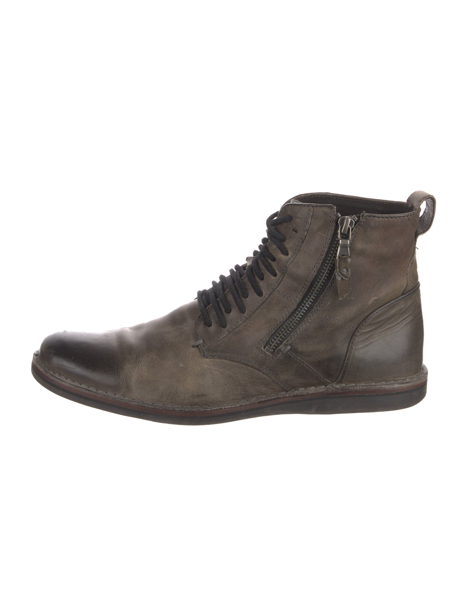 John Varvatos Leather Lace-Up Boots