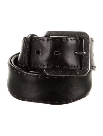 John Varvatos Leather Whipstitch Trim Belt