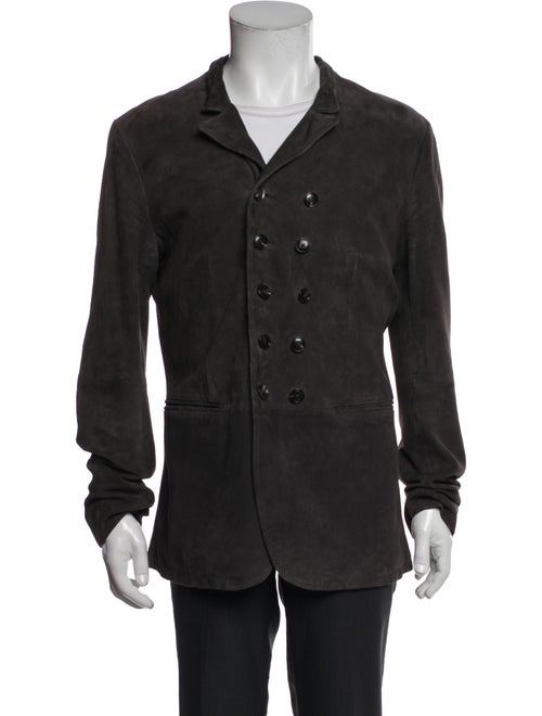 John Varvatos Goat Leather Peacoat