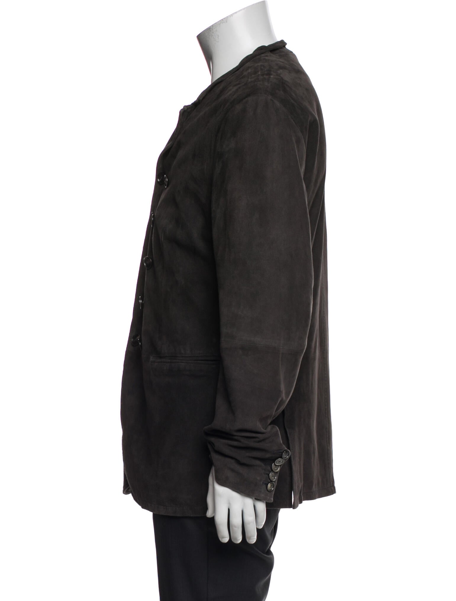 John Varvatos Goat Leather Peacoat