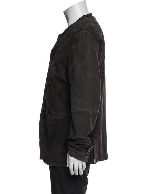 John Varvatos Goat Leather Peacoat