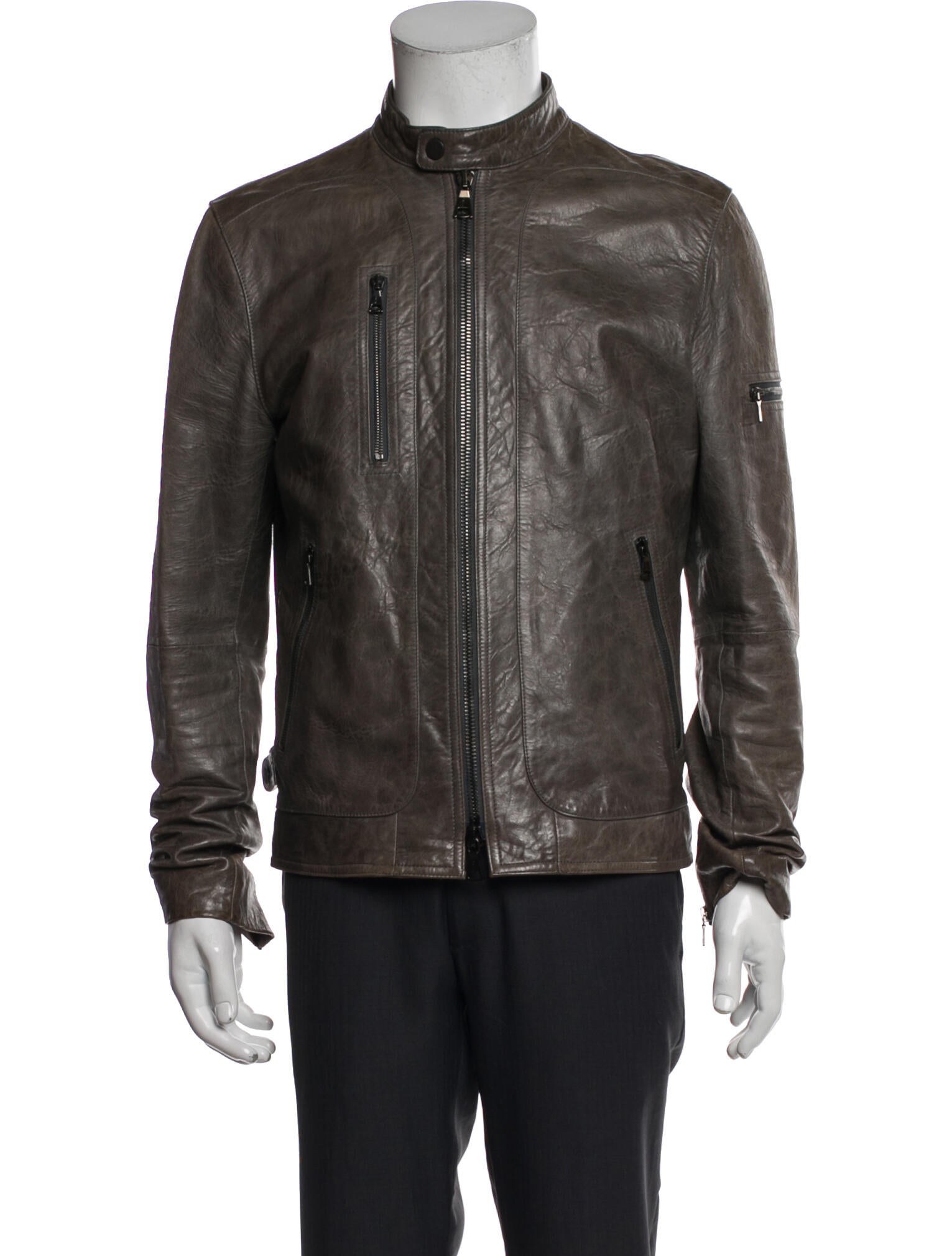 John Varvatos Leather Moto Jacket