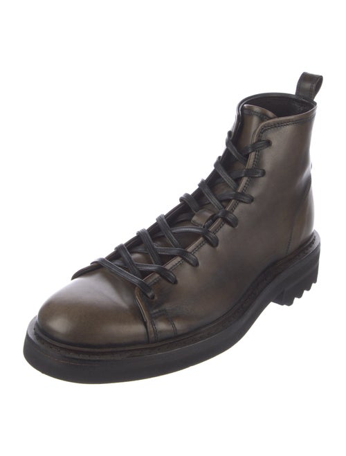 John Varvatos Leather Lace-Up Boots