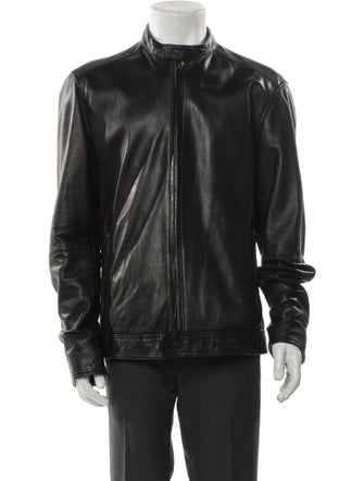 John Varvatos Lamb Leather Moto Jacket