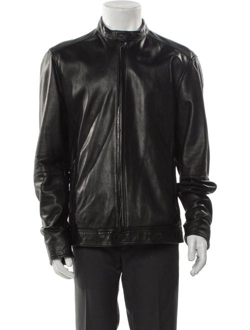 John Varvatos Lamb Leather Moto Jacket