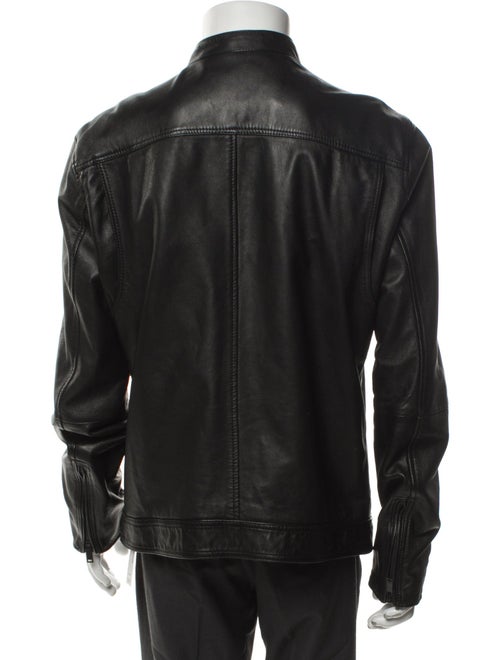 John Varvatos Lamb Leather Moto Jacket