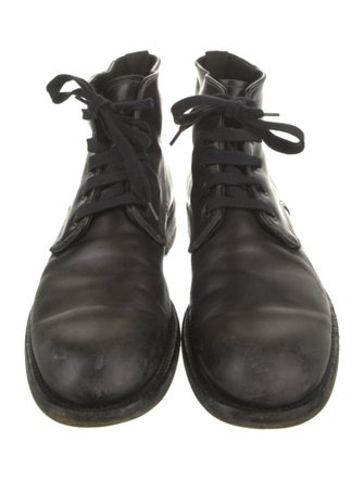 John Varvatos Leather Lace-Up Boots