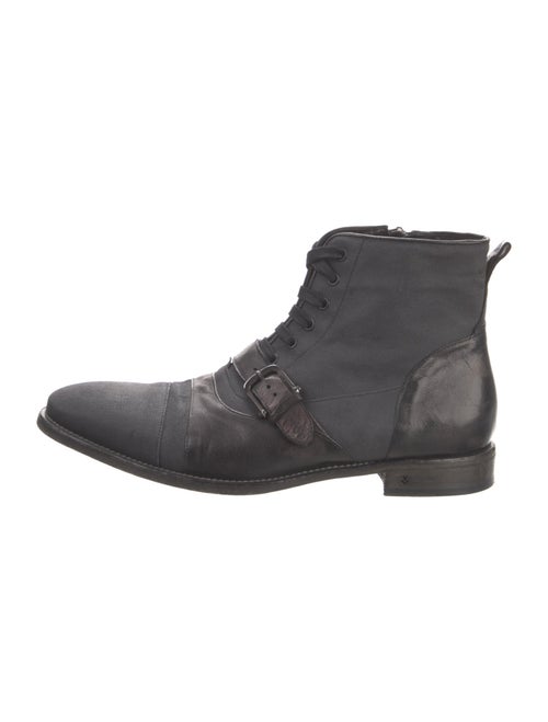 John Varvatos Leather Lace-Up Boots