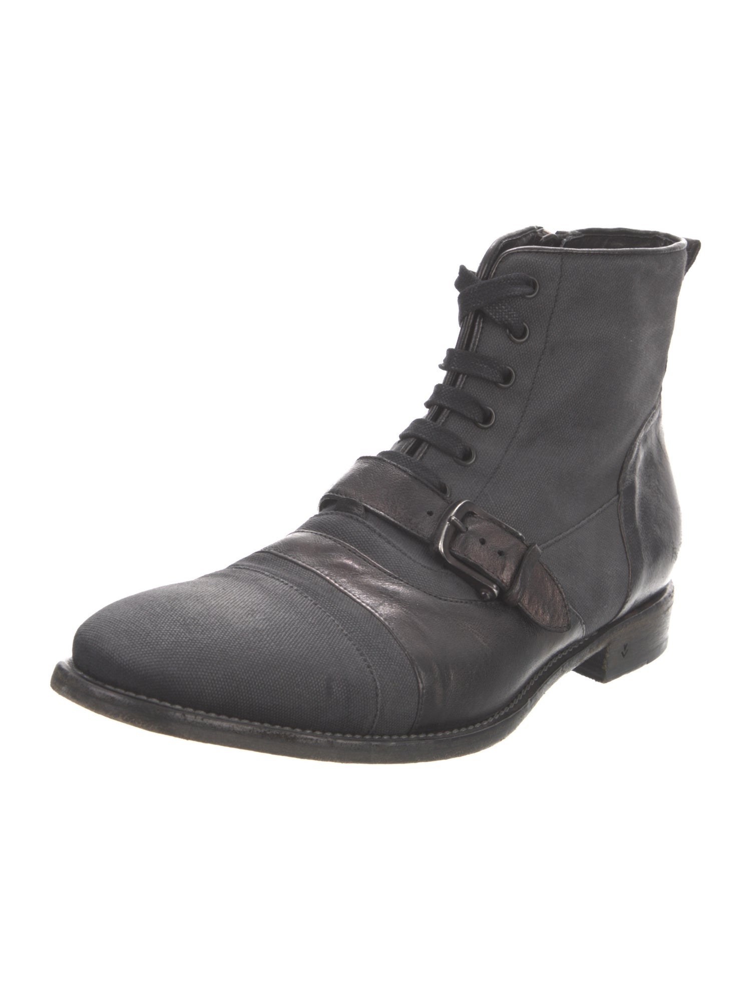 John Varvatos Leather Lace-Up Boots