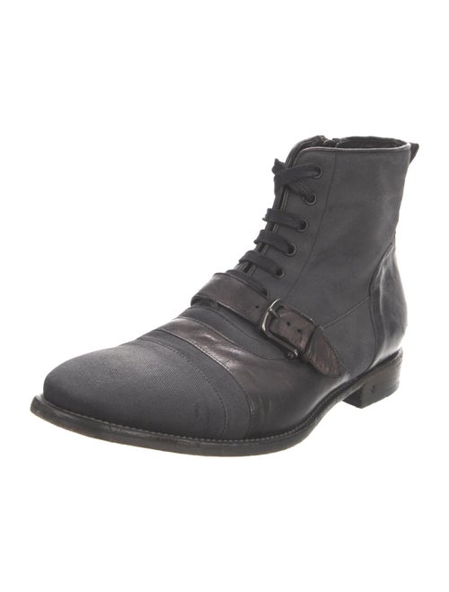 John Varvatos Leather Lace-Up Boots