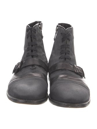 John Varvatos Leather Lace-Up Boots