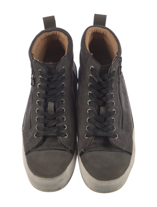 John Varvatos Suede Colorblock Pattern Sneakers