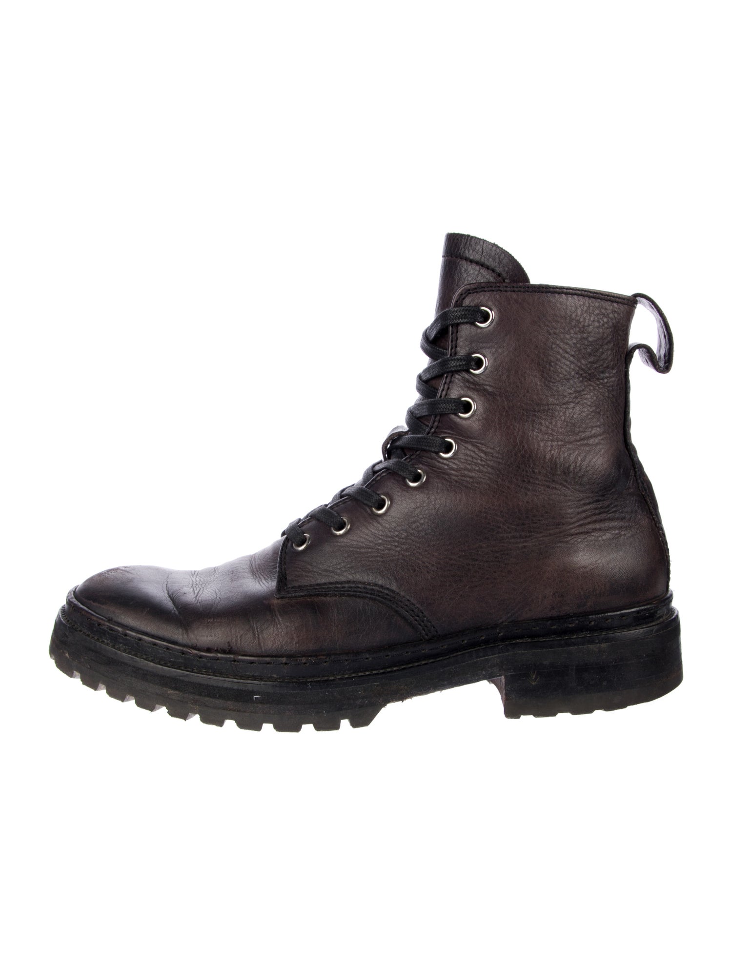 John Varvatos Leather Combat Boots