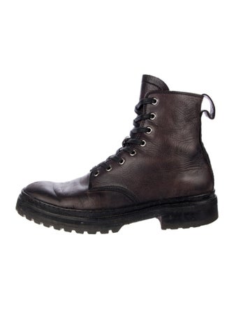 John Varvatos Leather Combat Boots