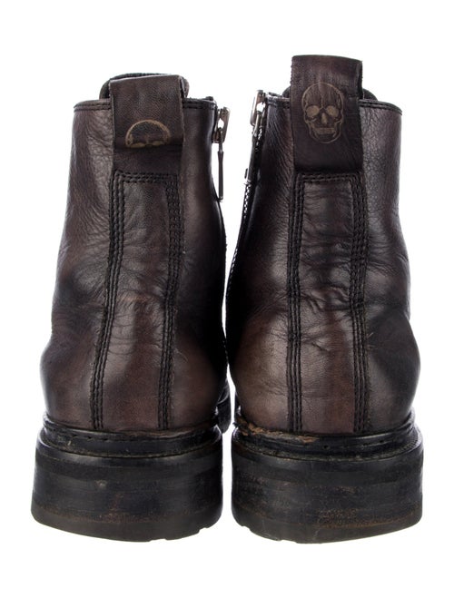 John Varvatos Leather Combat Boots