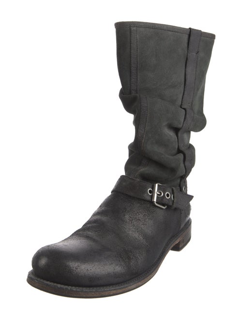 John Varvatos Leather Slouch Boots