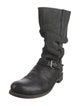 John Varvatos Leather Slouch Boots