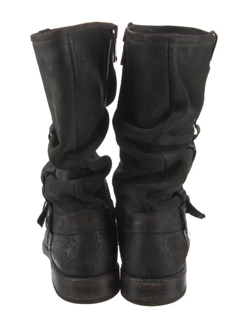 John Varvatos Leather Slouch Boots