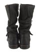 John Varvatos Leather Slouch Boots
