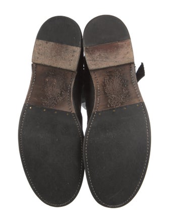 John Varvatos Leather Slouch Boots