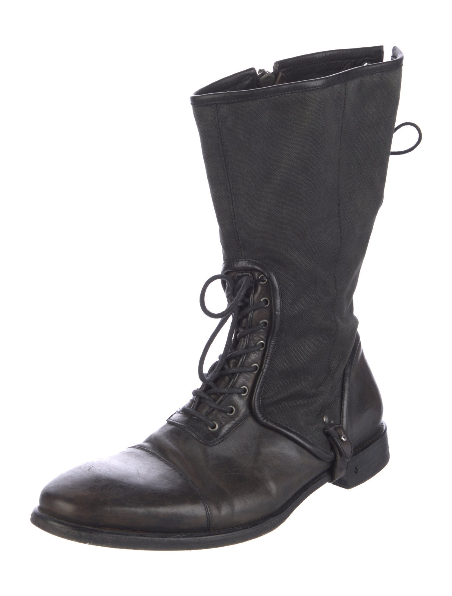John Varvatos Leather Lace-Up Boots