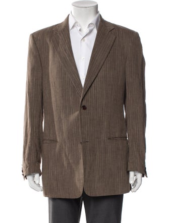 John Varvatos Linen Striped Blazer