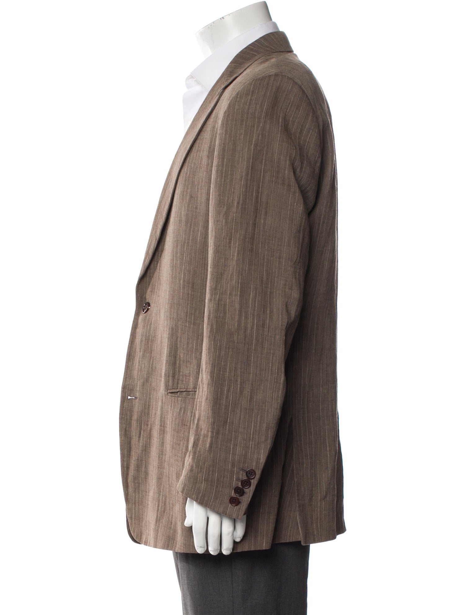 John Varvatos Linen Striped Blazer