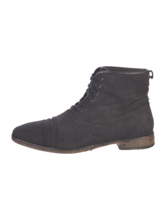 John Varvatos Canvas Lace-Up Boots