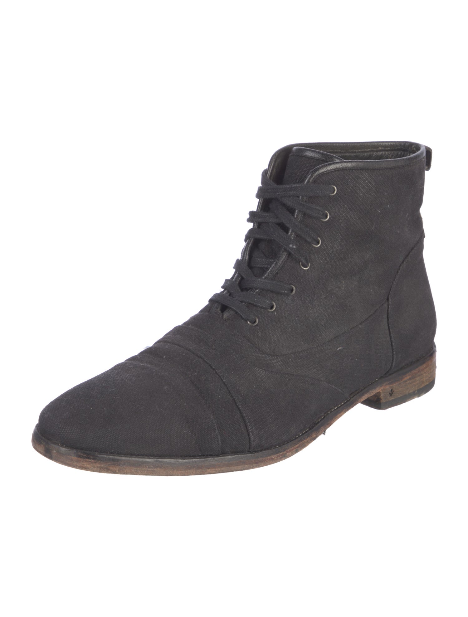 John Varvatos Canvas Lace-Up Boots