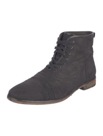 John Varvatos Canvas Lace-Up Boots