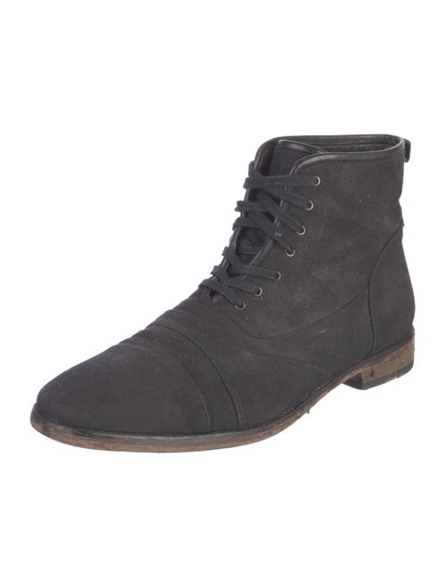 John Varvatos Canvas Lace-Up Boots