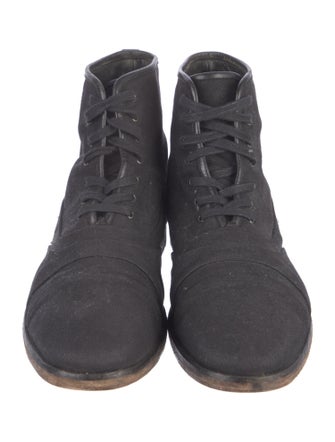 John Varvatos Canvas Lace-Up Boots