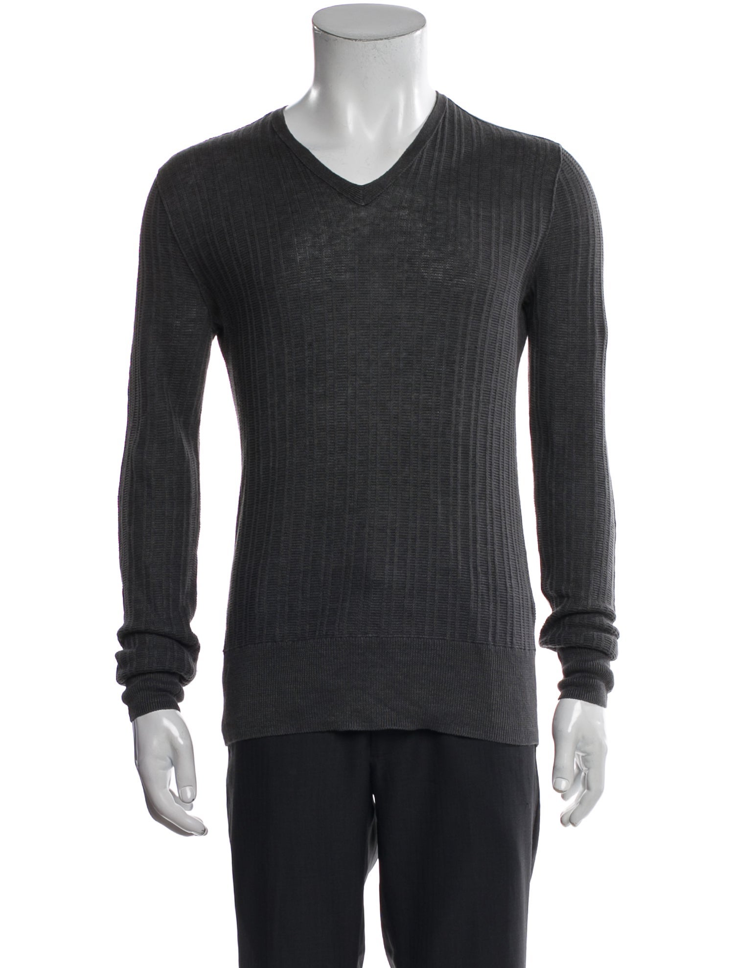 John Varvatos Linen V-Neck Pullover