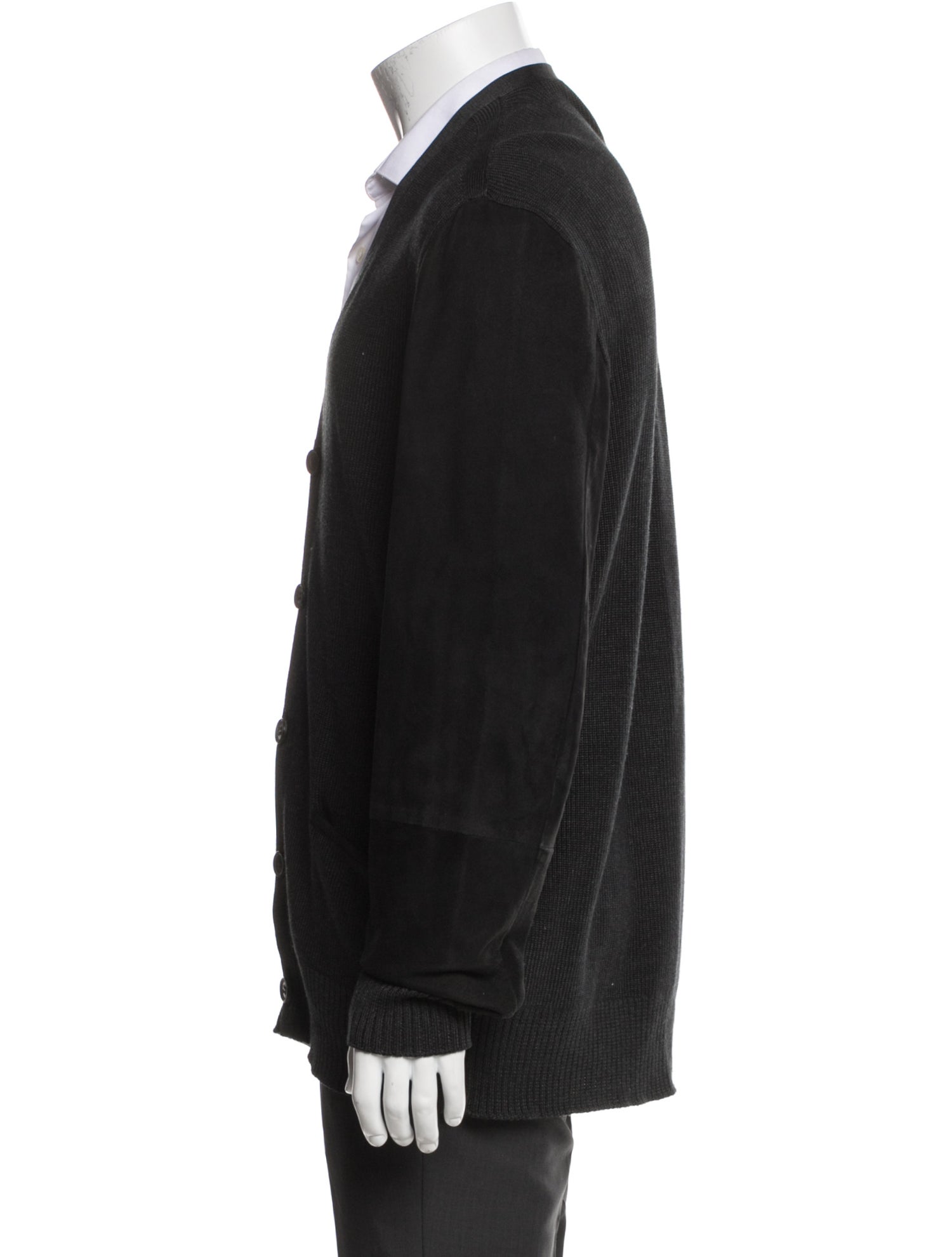 John Varvatos Silk V-Neck Cardigan