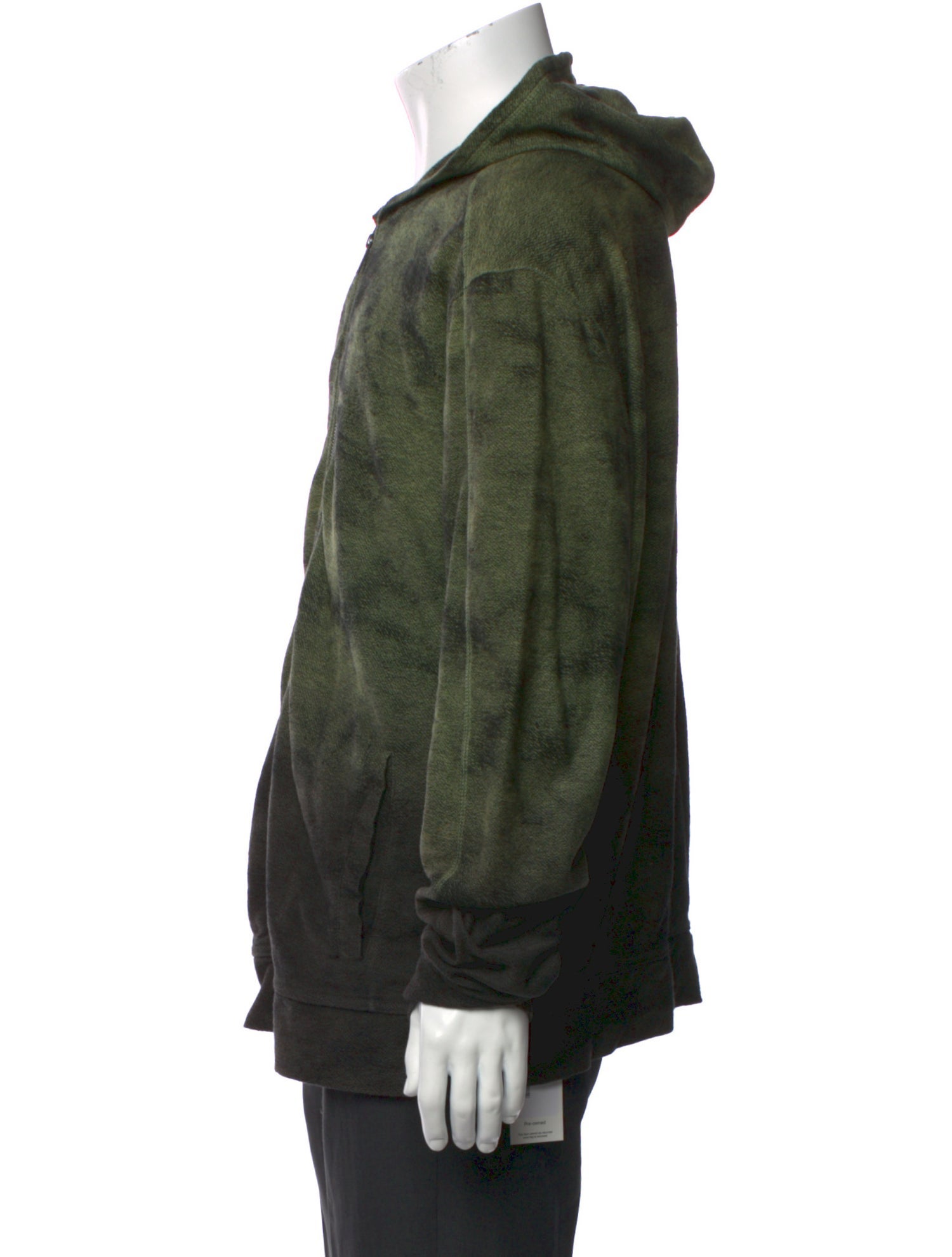 John Varvatos Tie-Dye Print V-Neck Hoodie