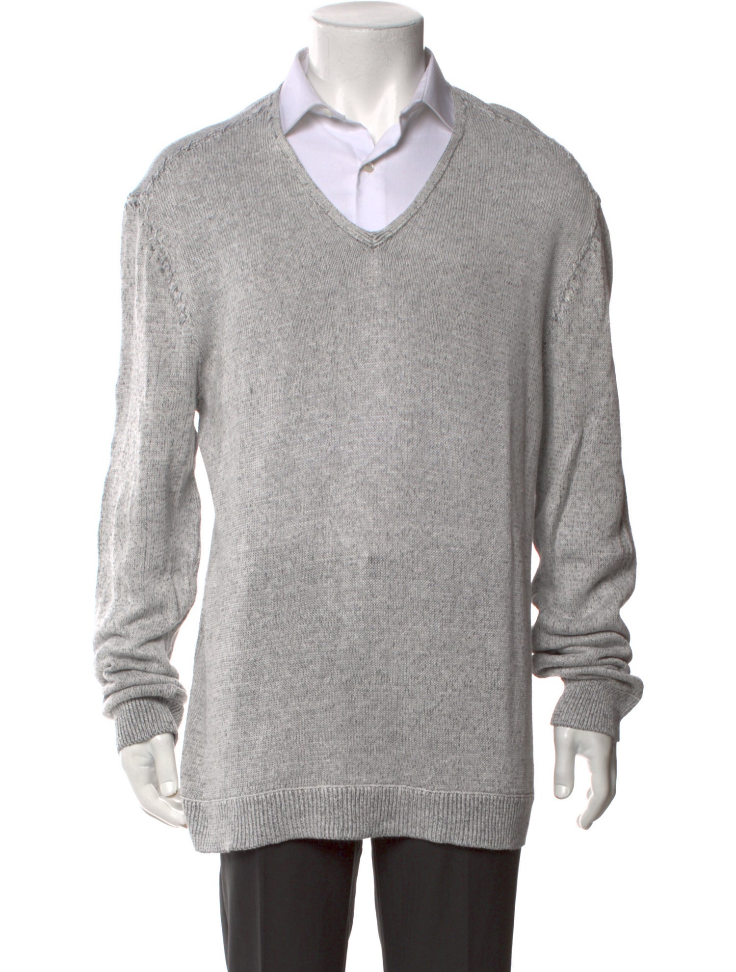 John Varvatos Linen V-Neck Pullover