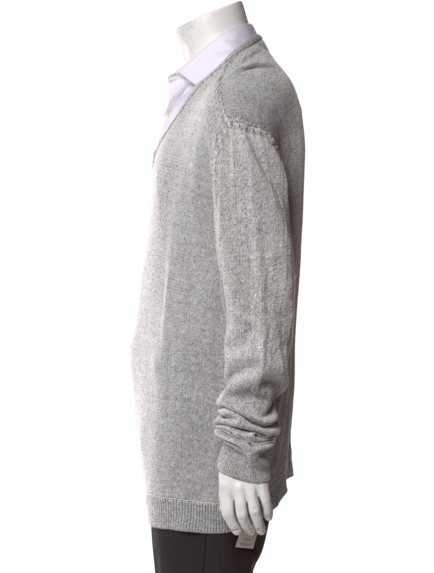 John Varvatos Linen V-Neck Pullover