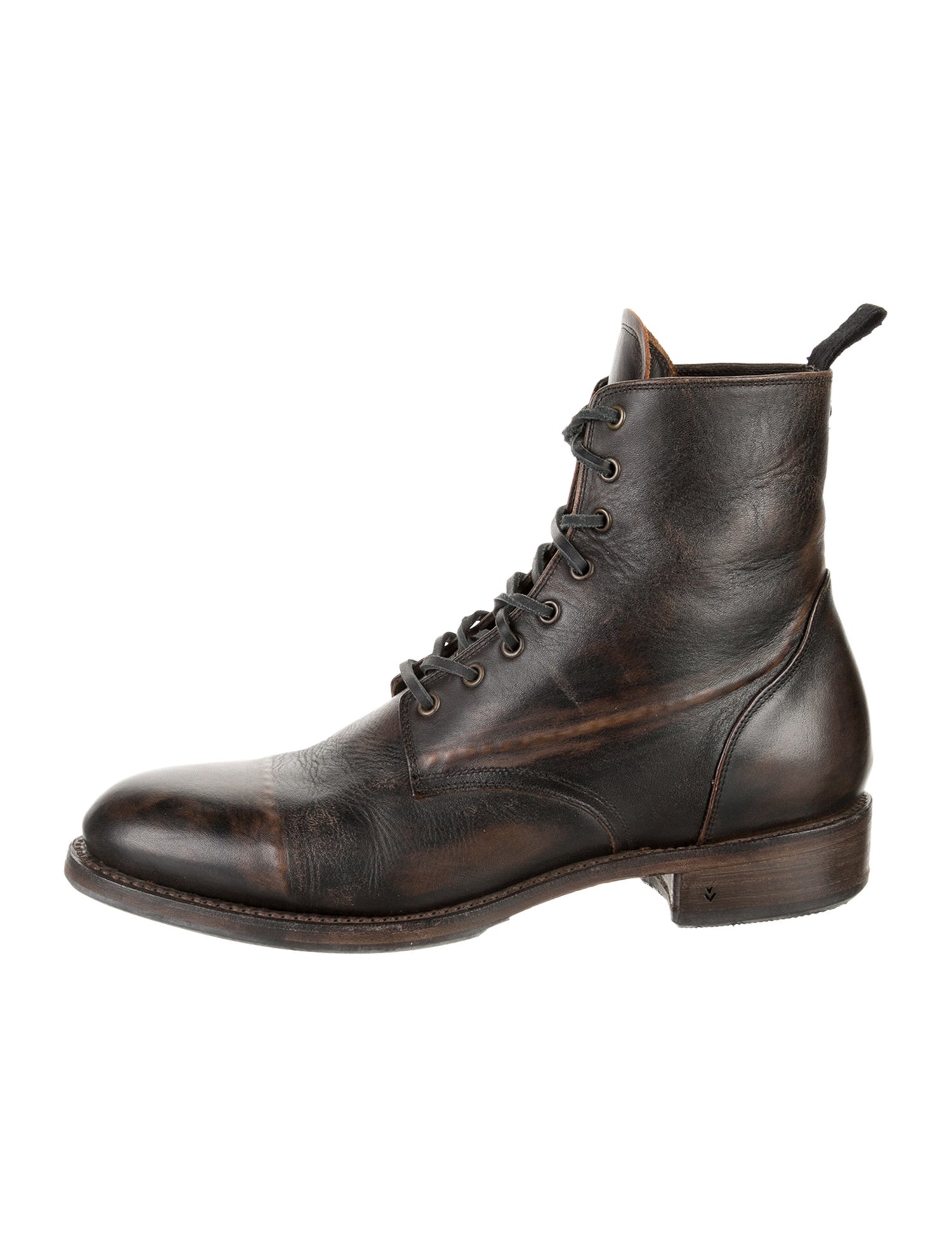 John Varvatos Leather Lace-Up Boots