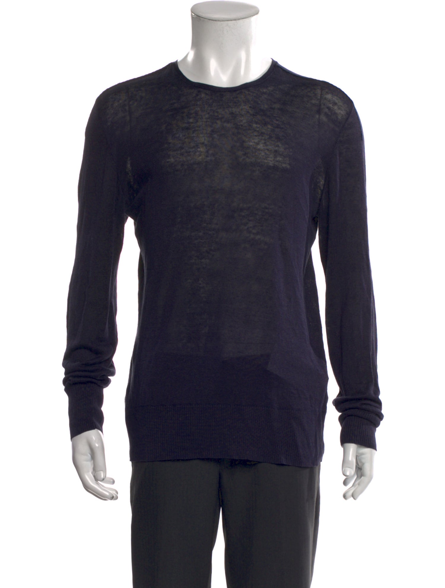 John Varvatos Linen Crew Neck Polo Sweater