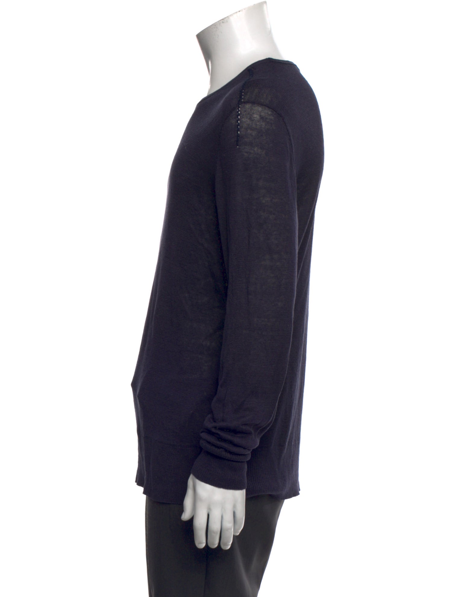 John Varvatos Linen Crew Neck Polo Sweater