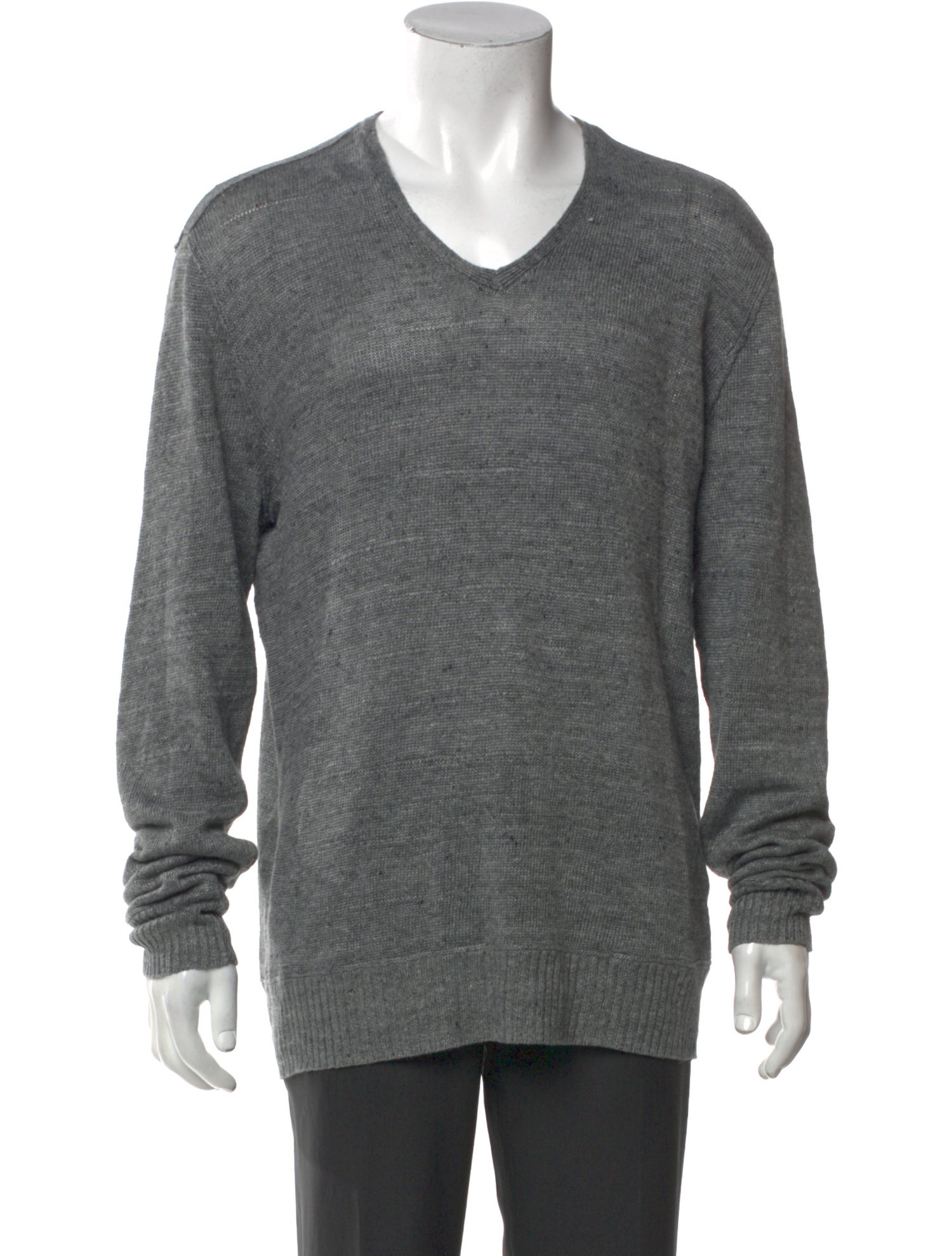 John Varvatos Linen V-Neck Pullover