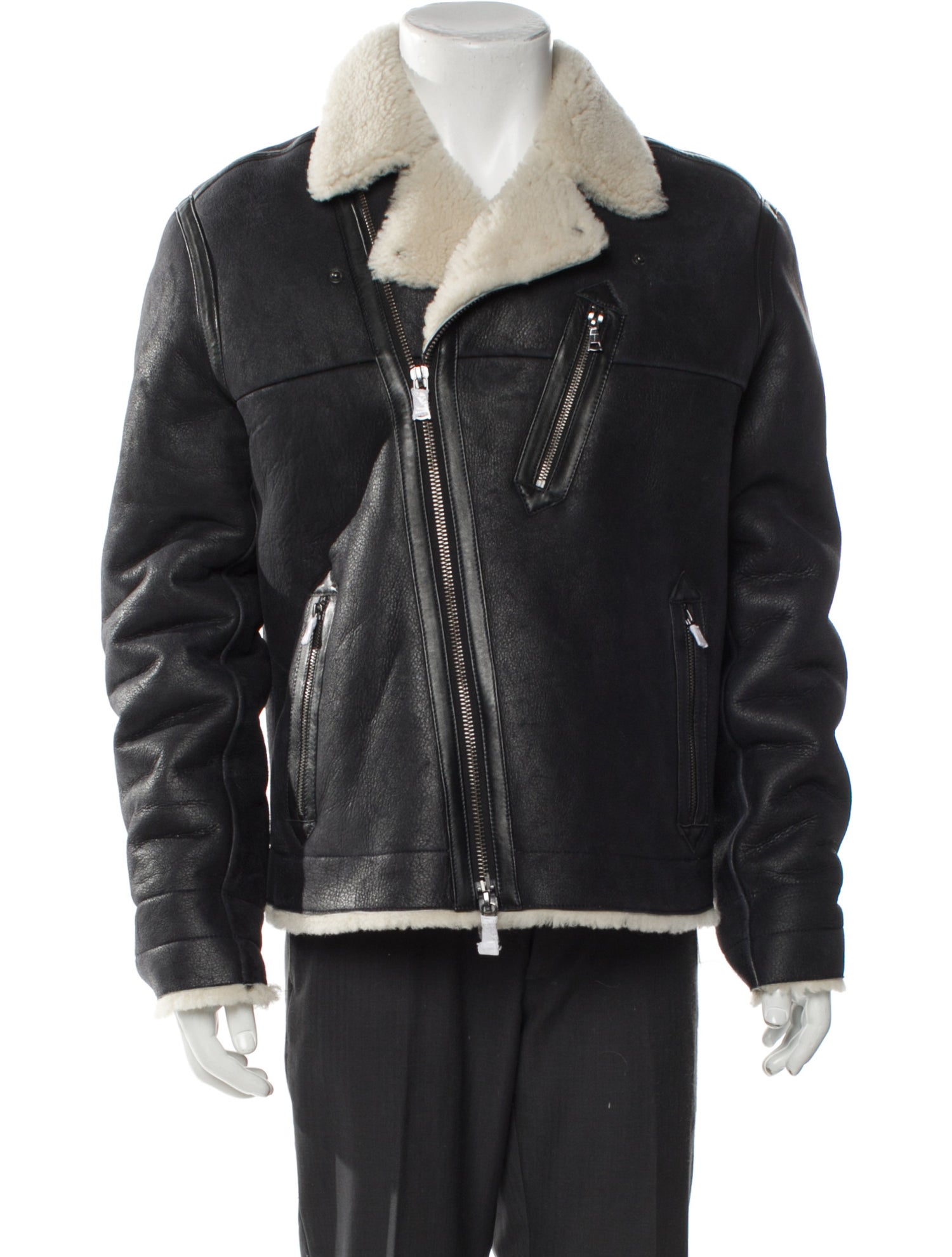 John Varvatos Lamb Leather Moto Jacket w/ Tags