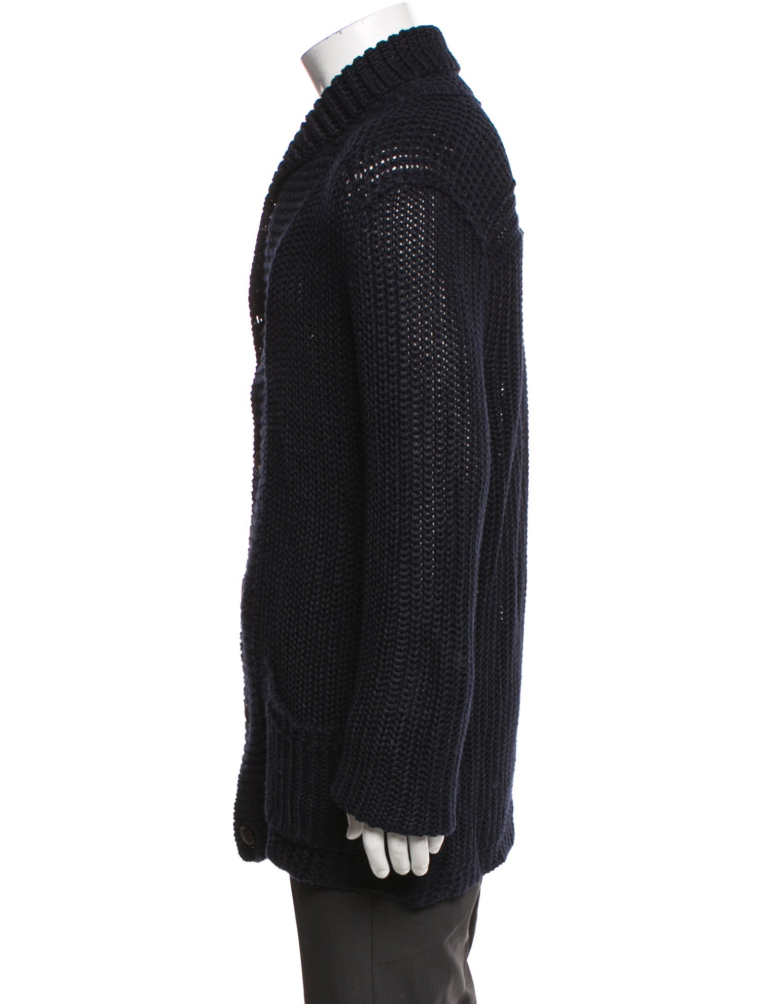 John Varvatos Mock Neck Long Sleeve Cardigan