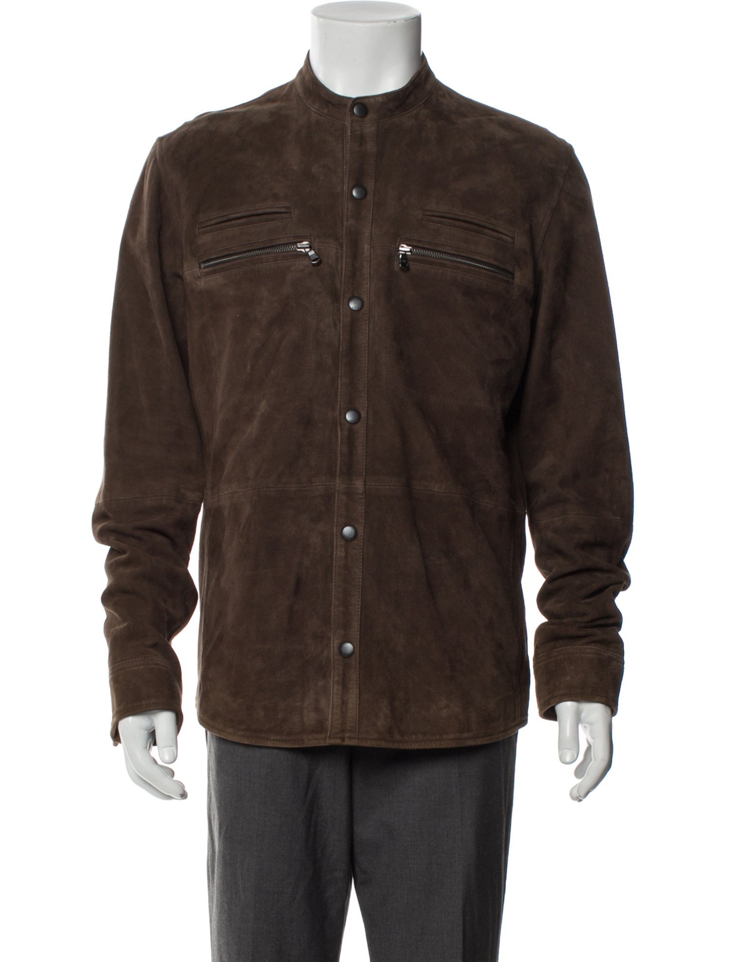 John Varvatos Leather Utility Jacket