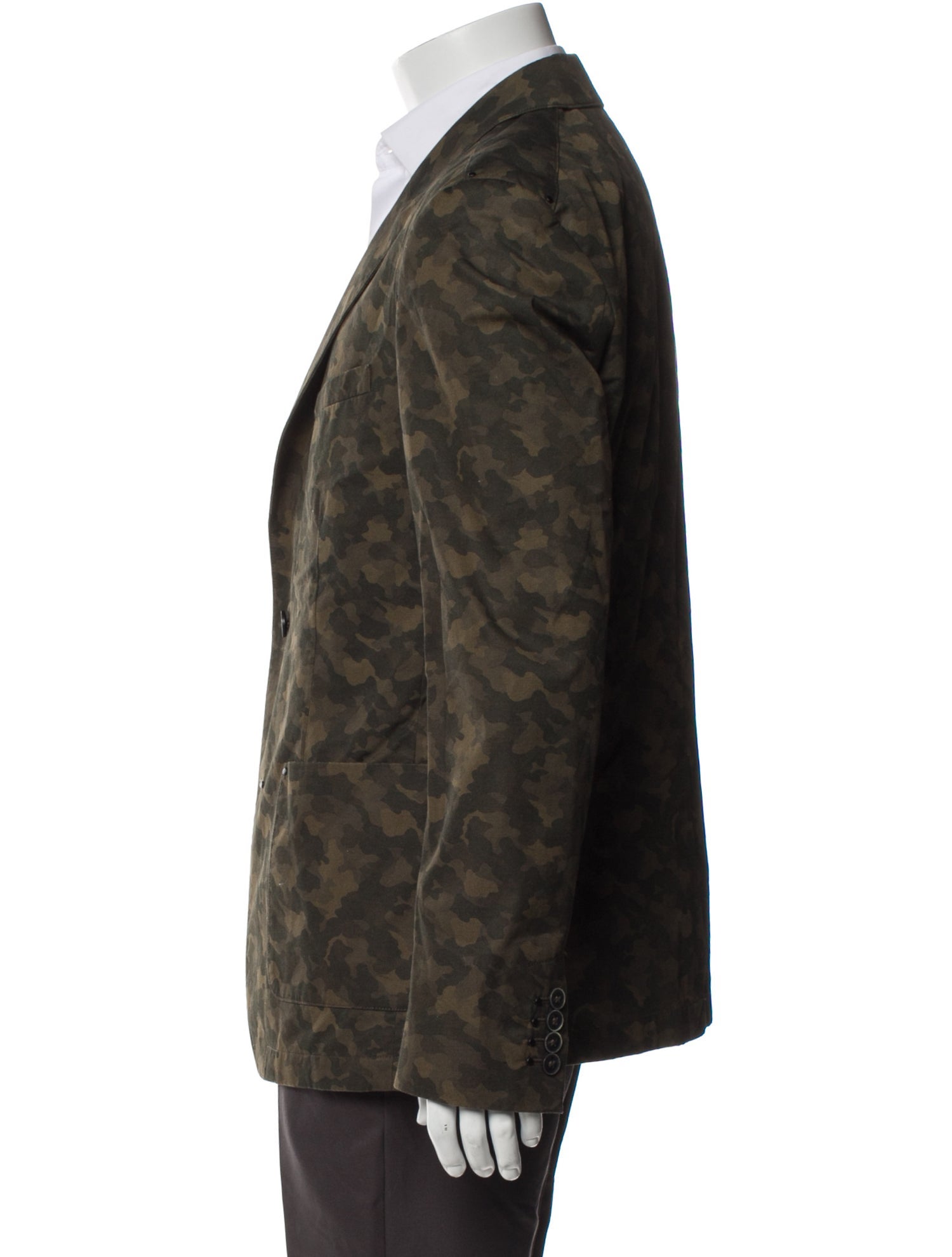 John Varvatos Camouflage Print Peacoat