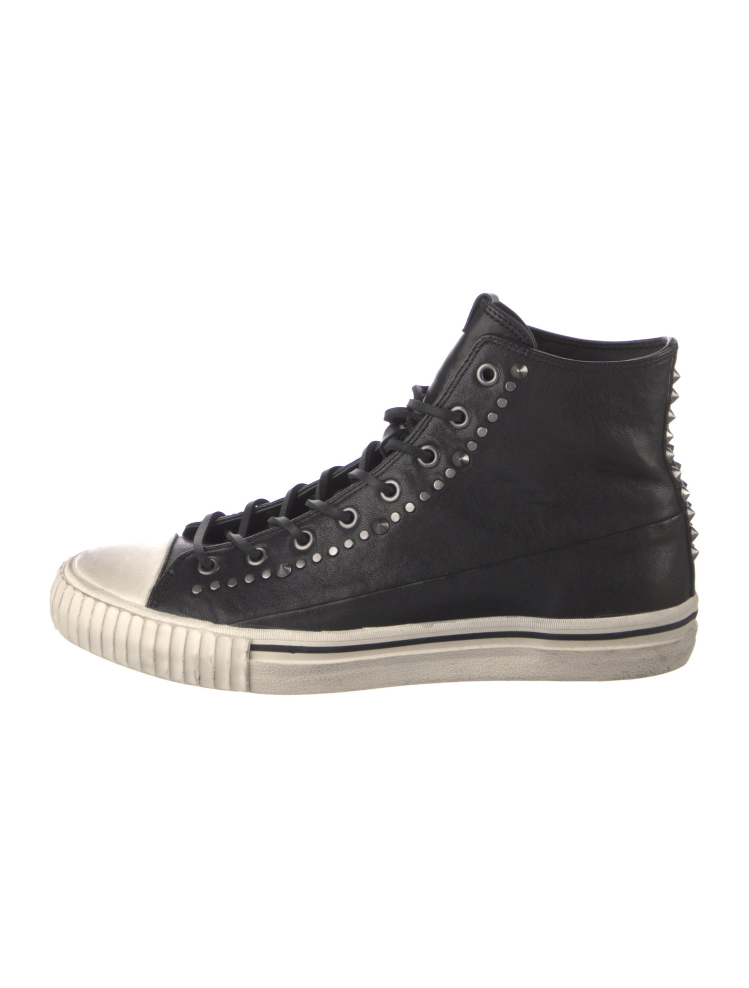 John Varvatos Leather Printed Sneakers