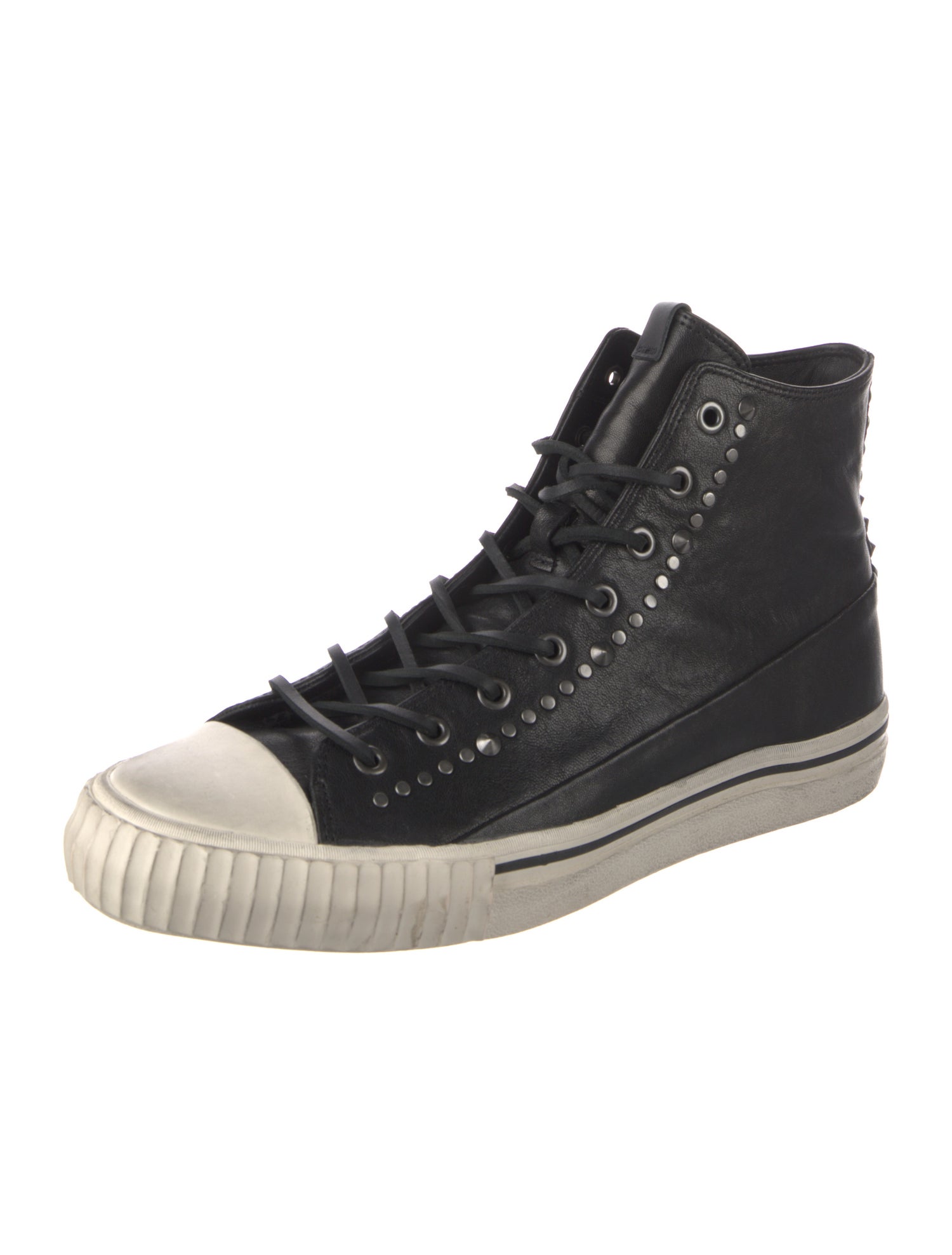 John Varvatos Leather Printed Sneakers