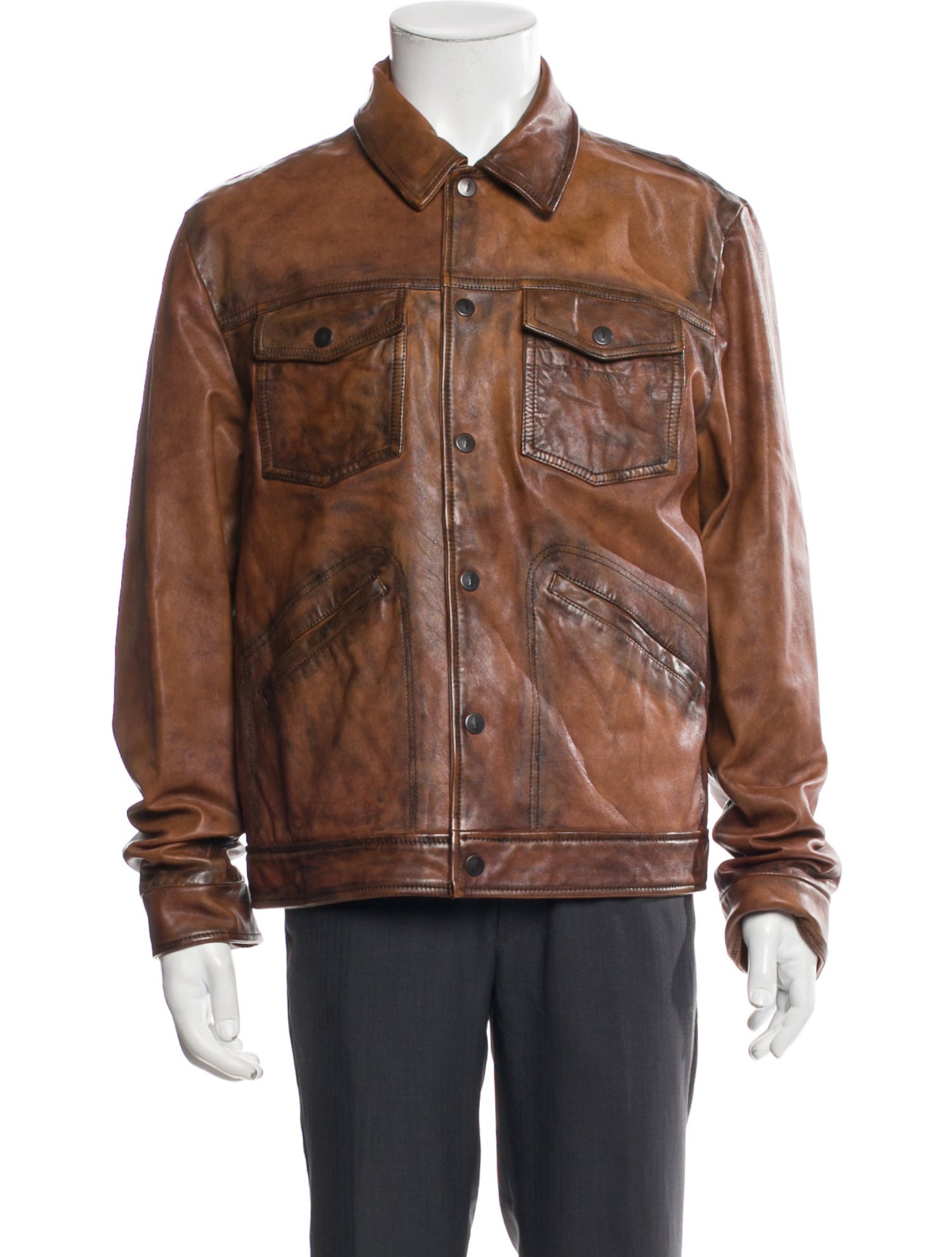 John Varvatos Eel Skin Trucker Jacket w/ Tags