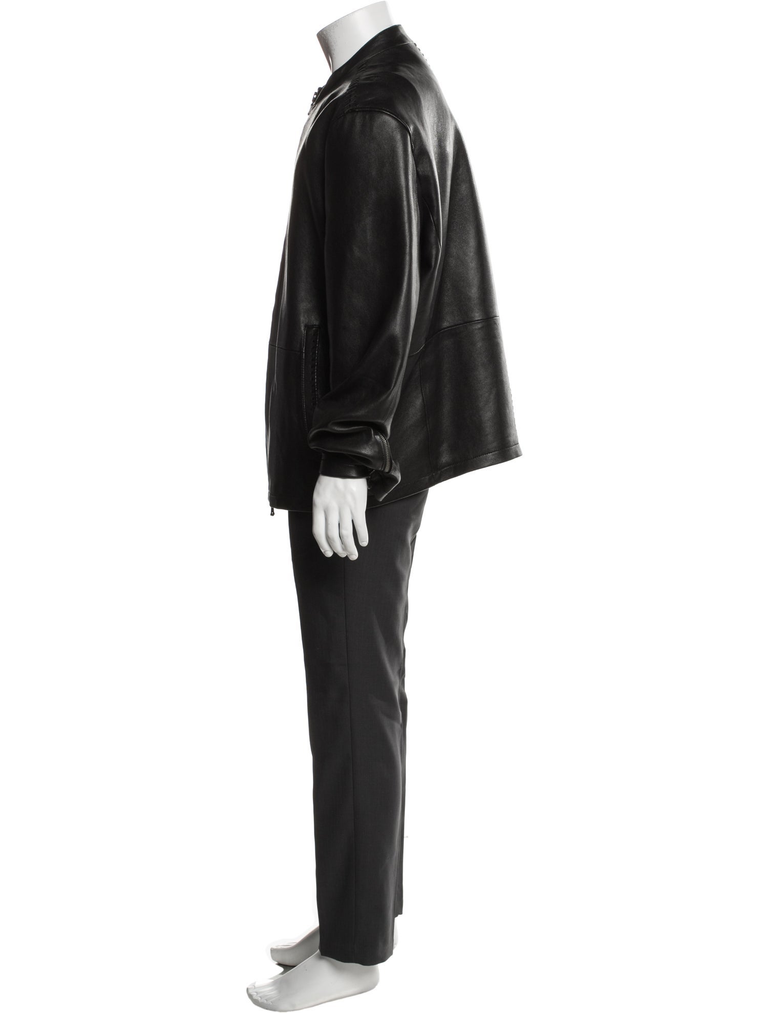 John Varvatos Leather Trench Coat