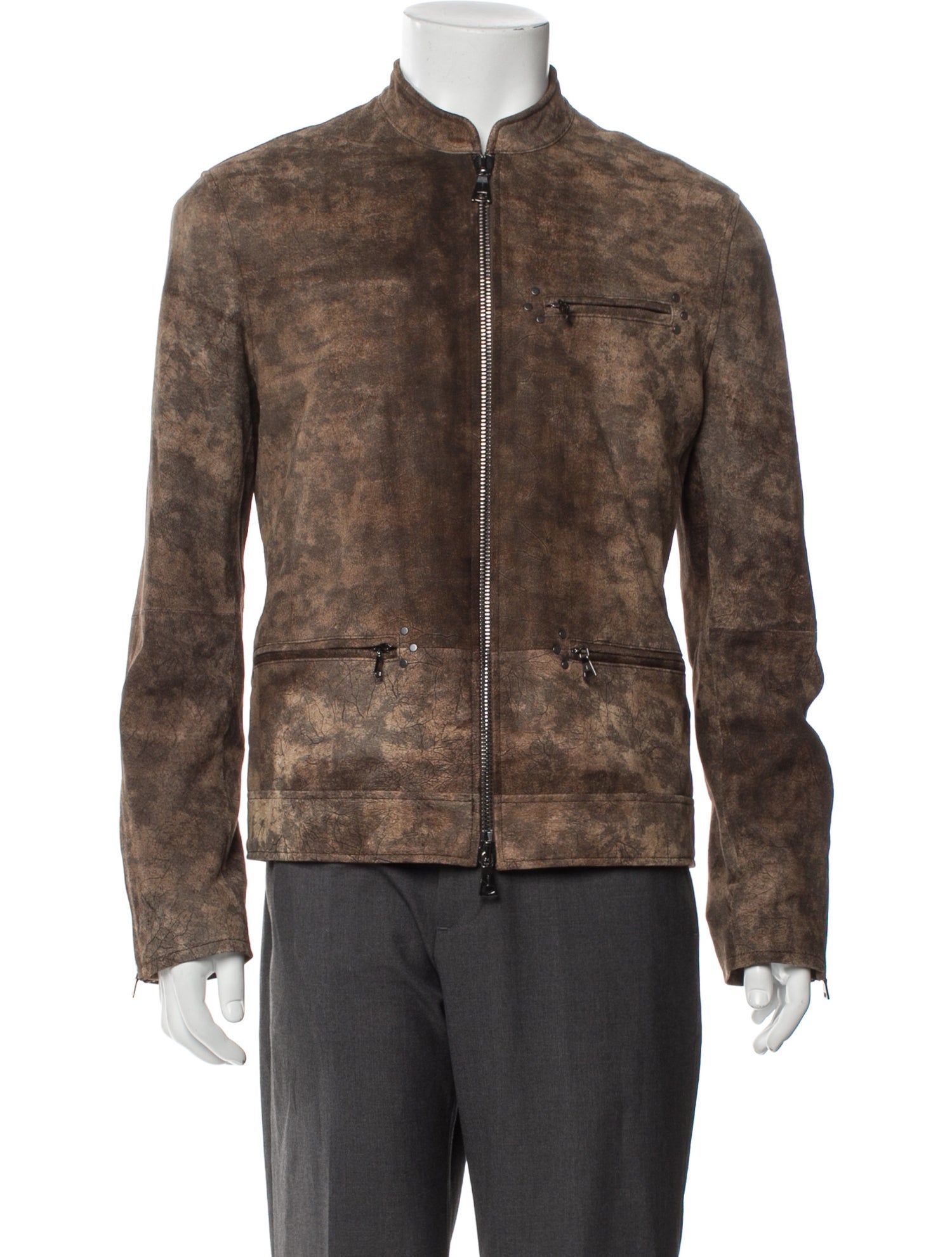 John Varvatos Leather Moto Jacket